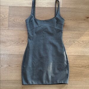 Zara structure grey mini dress